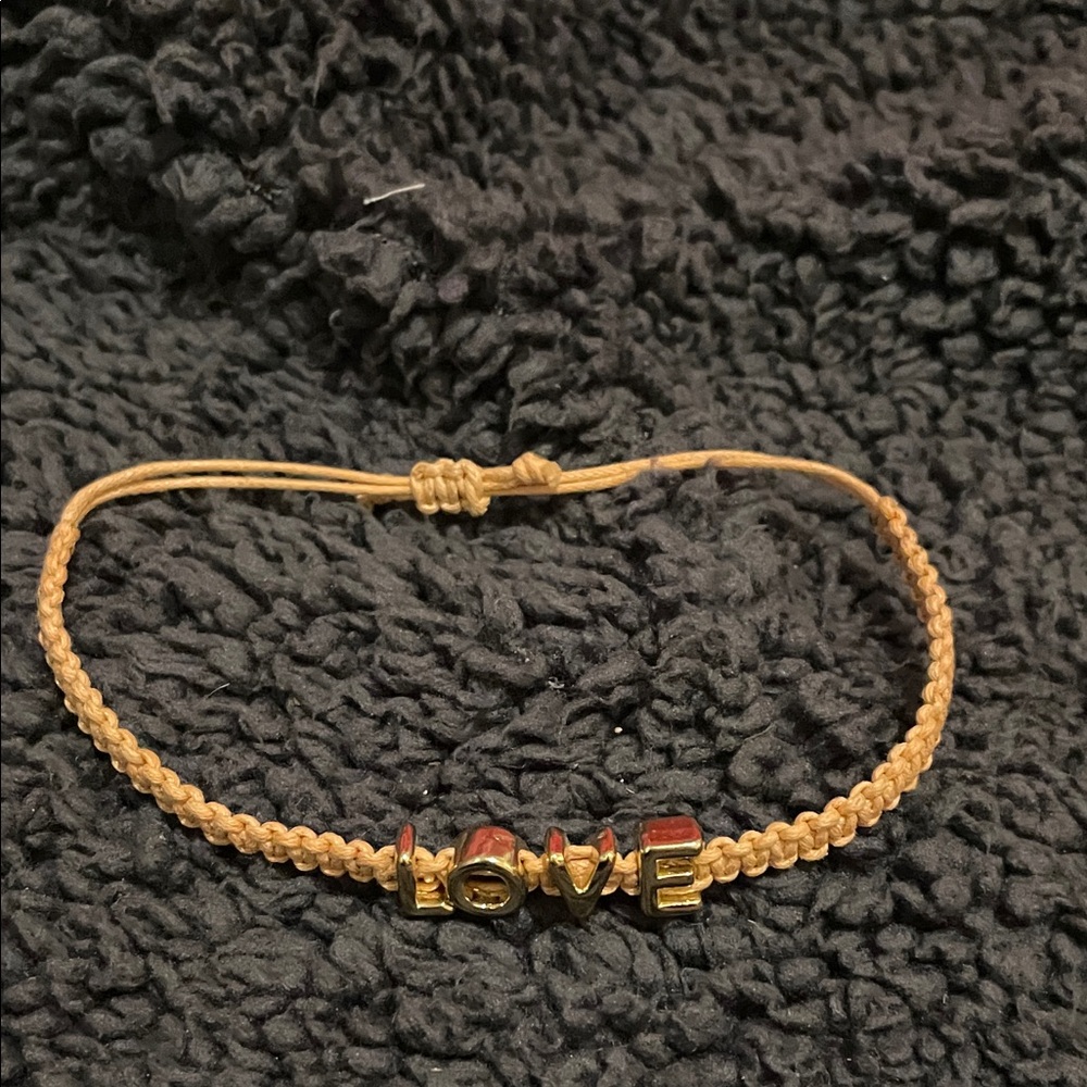 Hand Crafted Gold 'LOVE' Bracelet - Picture 7 of 8